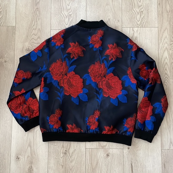 Endless Rose Silky Rose Bomber Jacket Size M - Picture 5 of 8